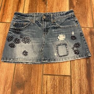 American Eagle Embroidered Mini Skirt